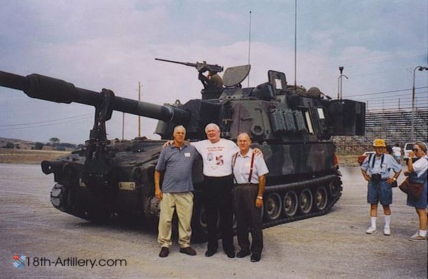 18th Artillery 1998 Reunion - Mike Kraft, Martin, Herrington Maurice Haley, & PALADIN