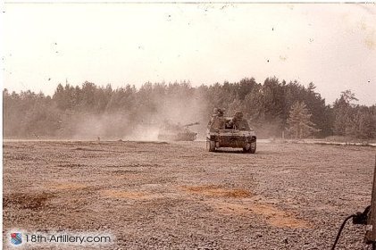 B- Btry 1-18 Artillery was testing our equipment with Russia 1983